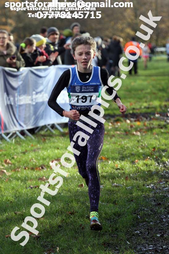 Girls under-13s 2017 British Athletics Liverpool Cross Challenge, Sefton Park, Liverpool. Photo:  David T. Hewitson/Sports for All Pics